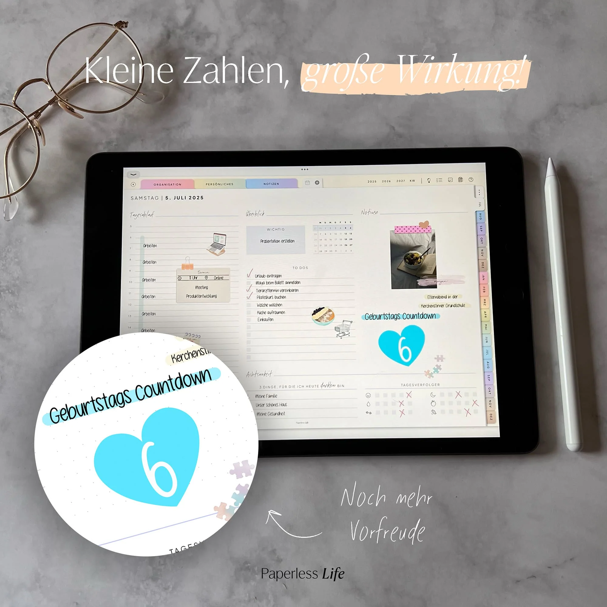 Color Changing Goodnotes Sticker | Zahlen - Image 19