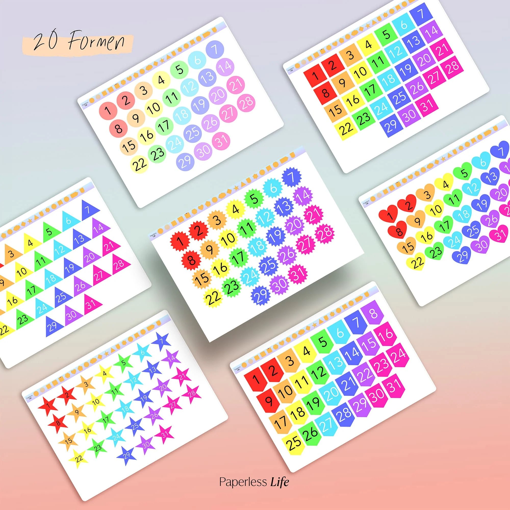 Color Changing Goodnotes Sticker | Zahlen - Image 8
