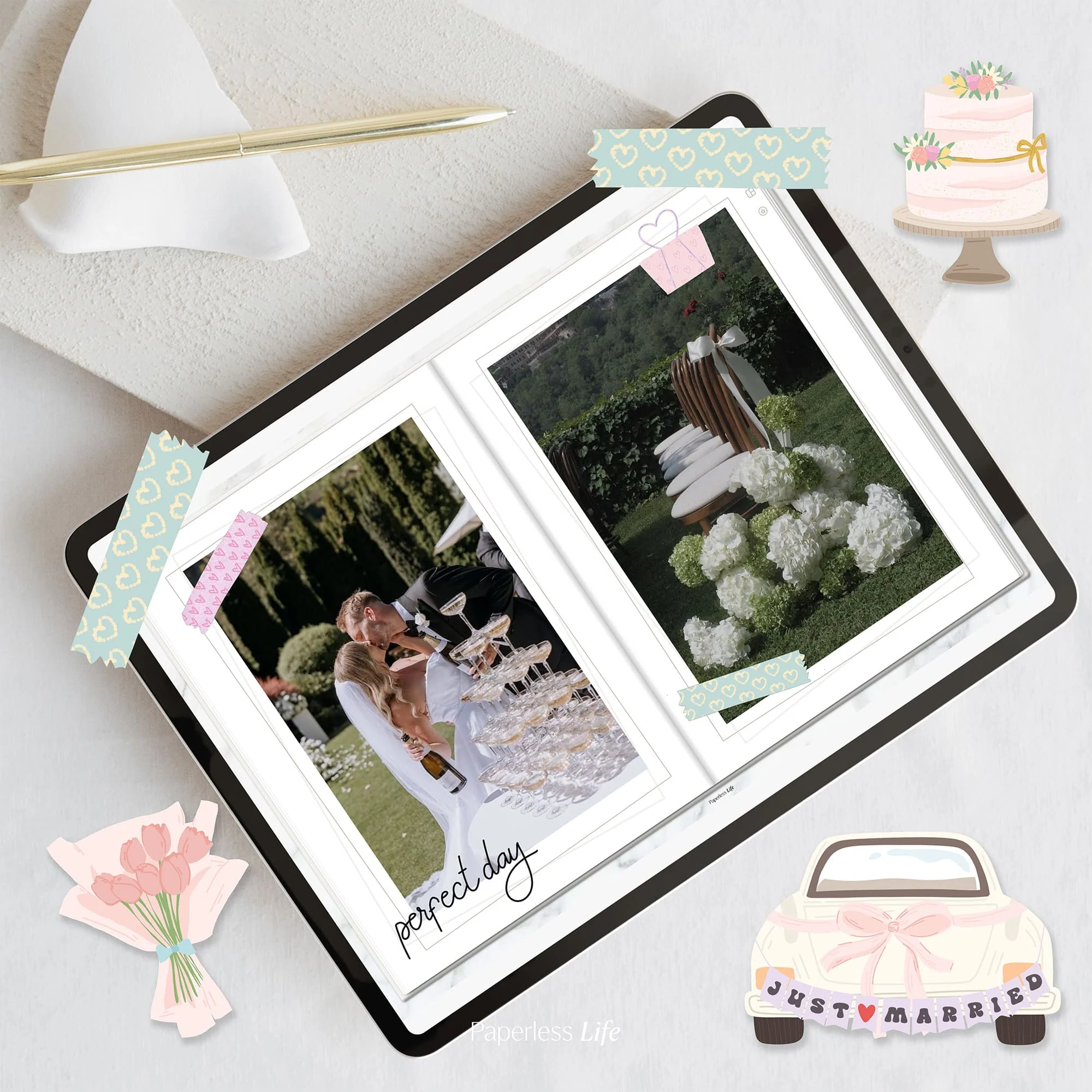 Digitale Sticker XXL für das Fotoalbum Hochzeit | Love Notes & Doodles - Image 6
