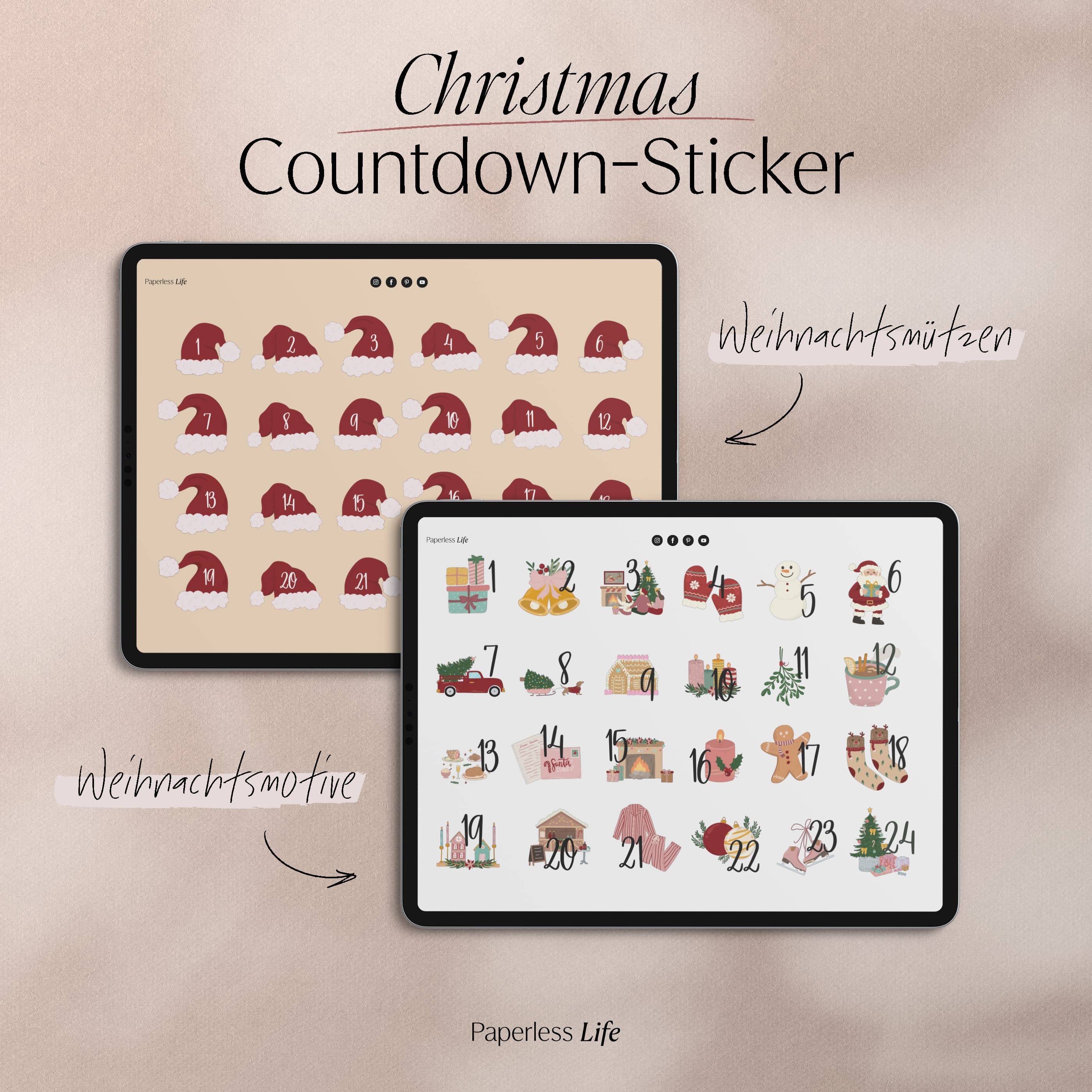 Digitale Sticker | Weihnachten "Merry Stickmas" - Image 7
