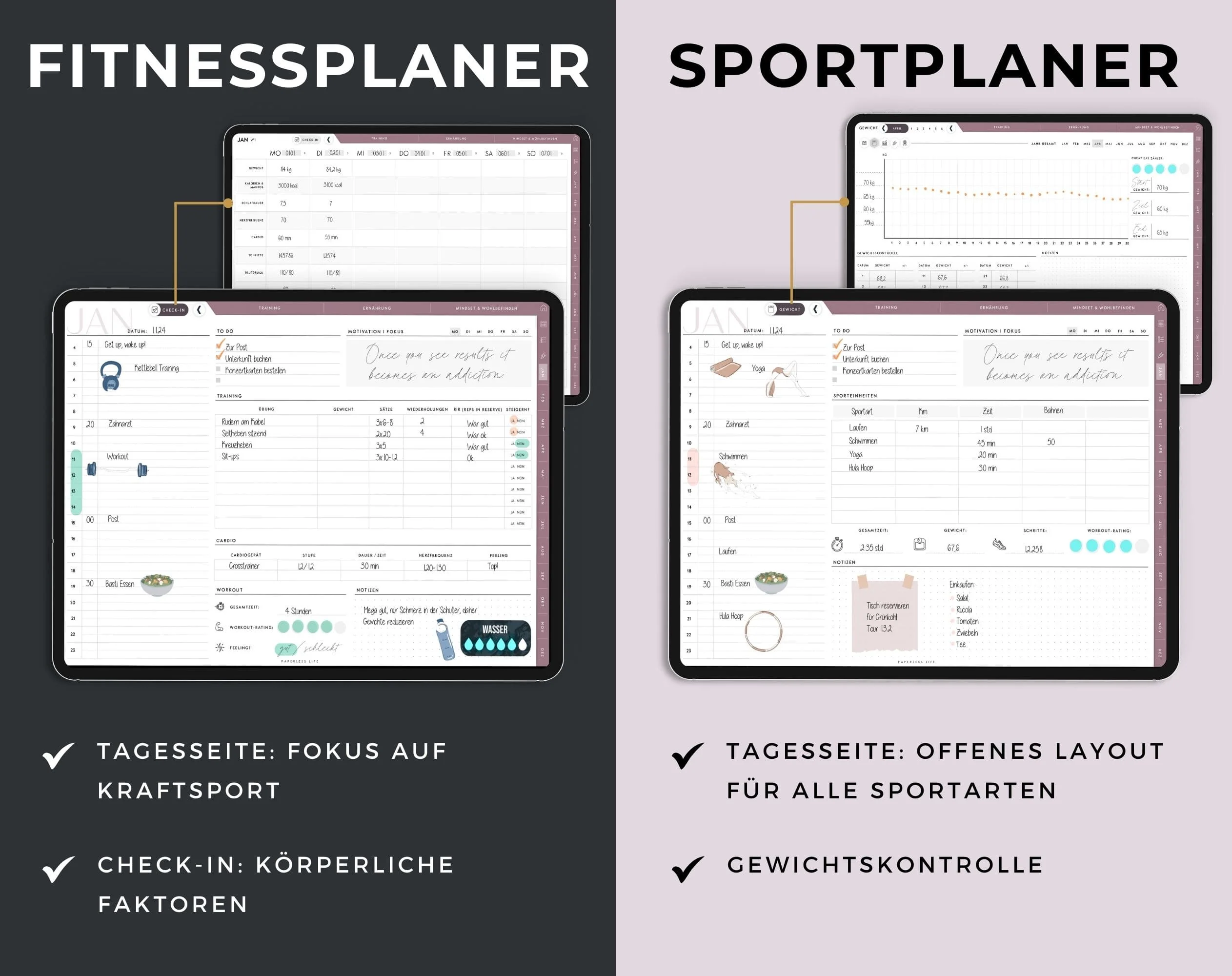 Digitaler Fitnessplaner | Sportplaner | Undatiert - Image 13