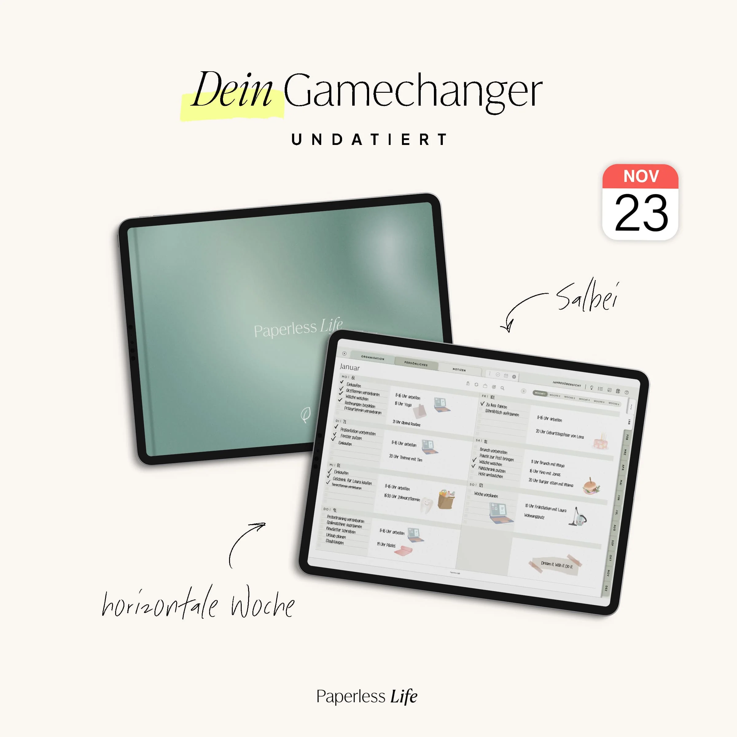 Undatierter Digitaler Planer I für Goodnotes u.v.m. I der Gamechanger - Image 34
