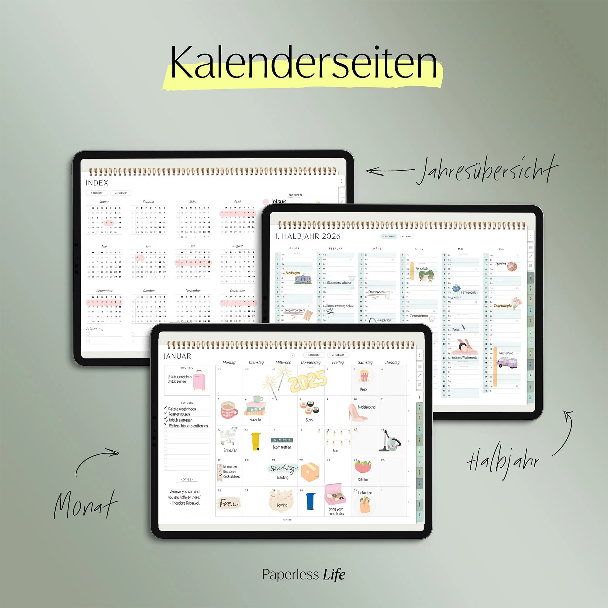 Digitaler Monatsplaner 2026 | Paperless Basics - Image 101