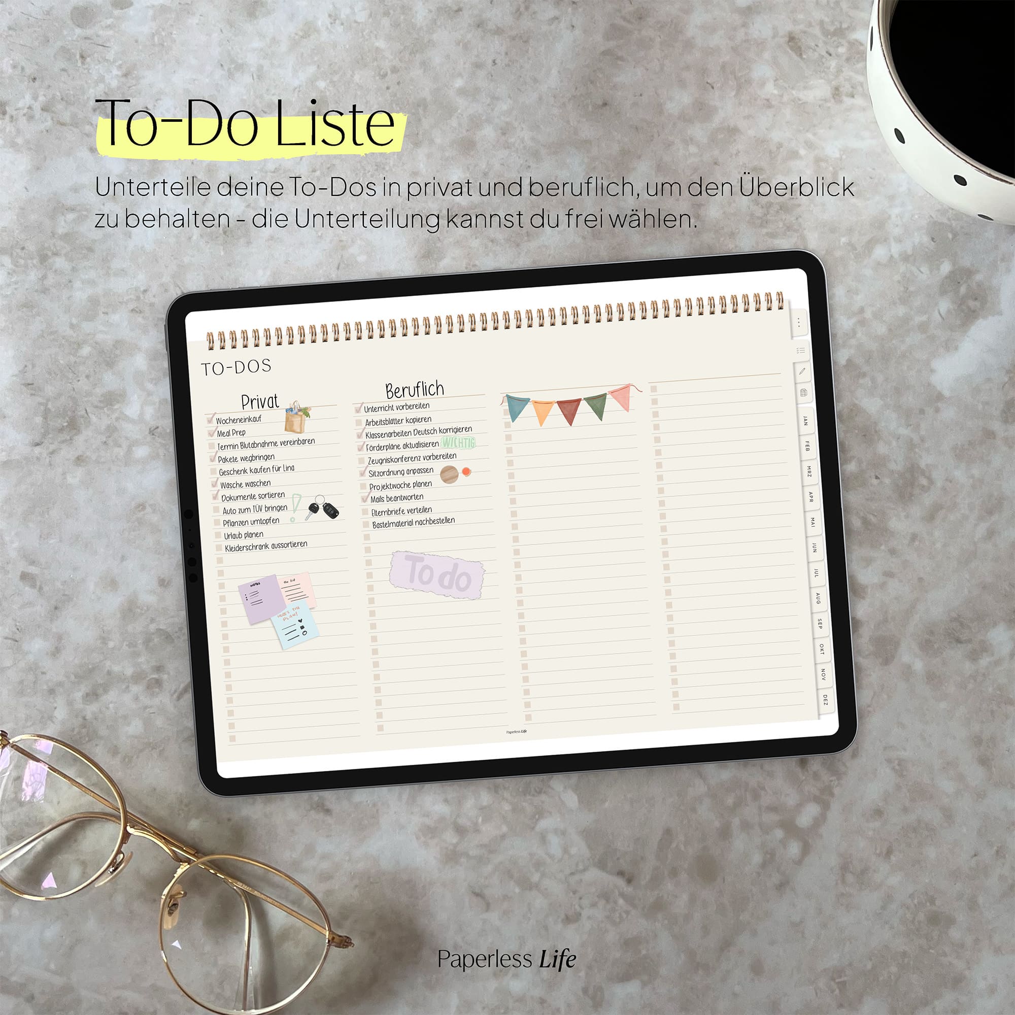 Digitaler Monatsplaner 2026 | Paperless Basics - Image 83