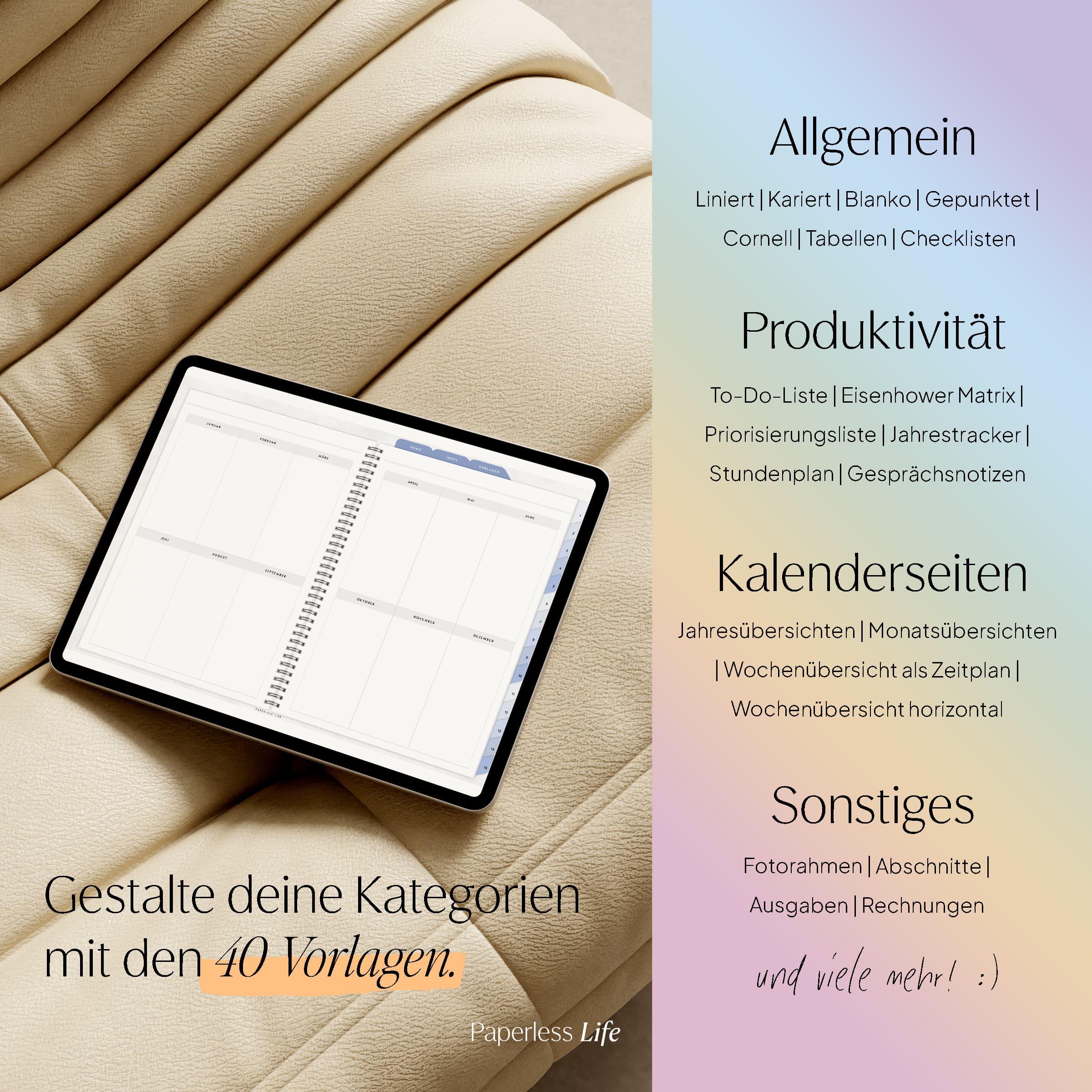 Digitales Notizbuch "Endlich Papierlos" - 15 Reiter - Image 6