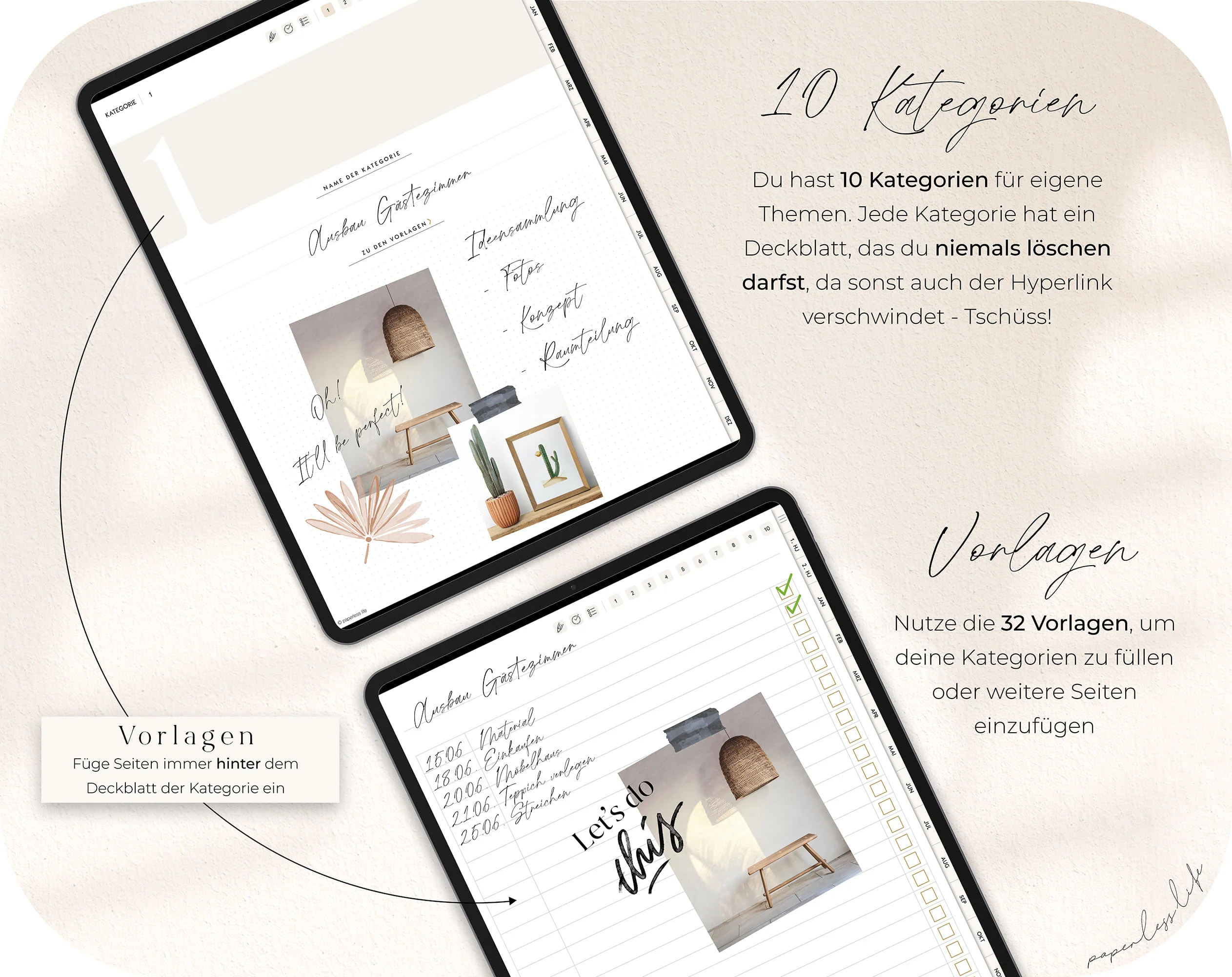 Undatierter Digitaler Planer | Hochkant | für Goodnotes u.v.m. - Image 12