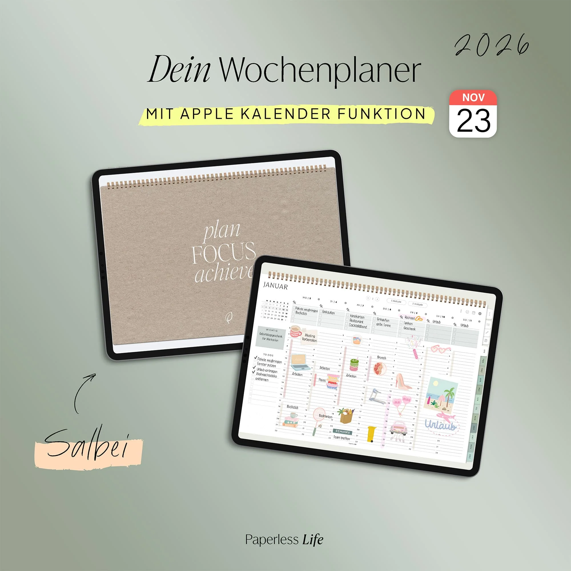 Digitaler Wochenplaner 2026 | Paperless Basics - Image 52