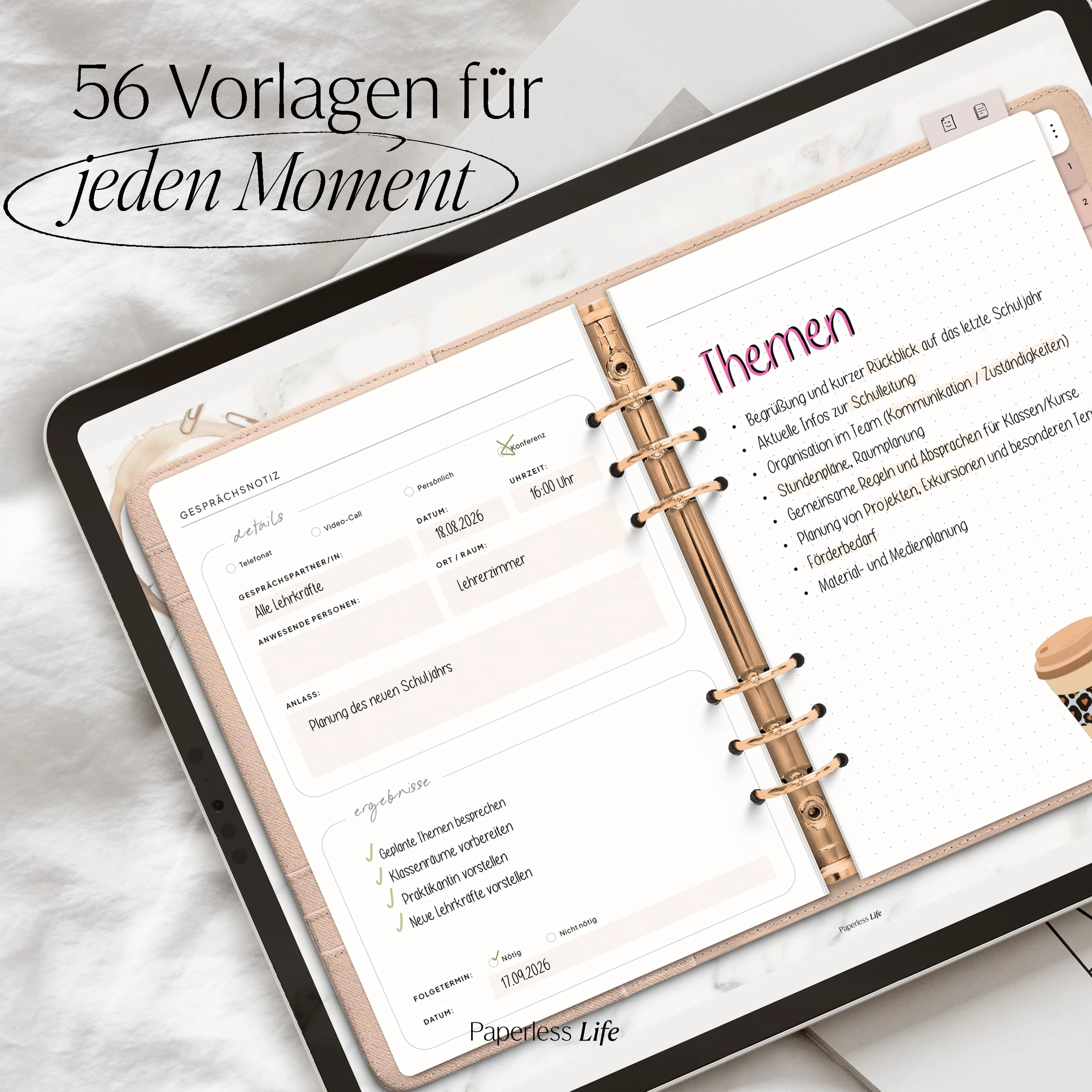 Digitales Notizbuch "Ringbuch" - 15 Reiter | Passend zum Lehrerkalender 26/27 - Image 10