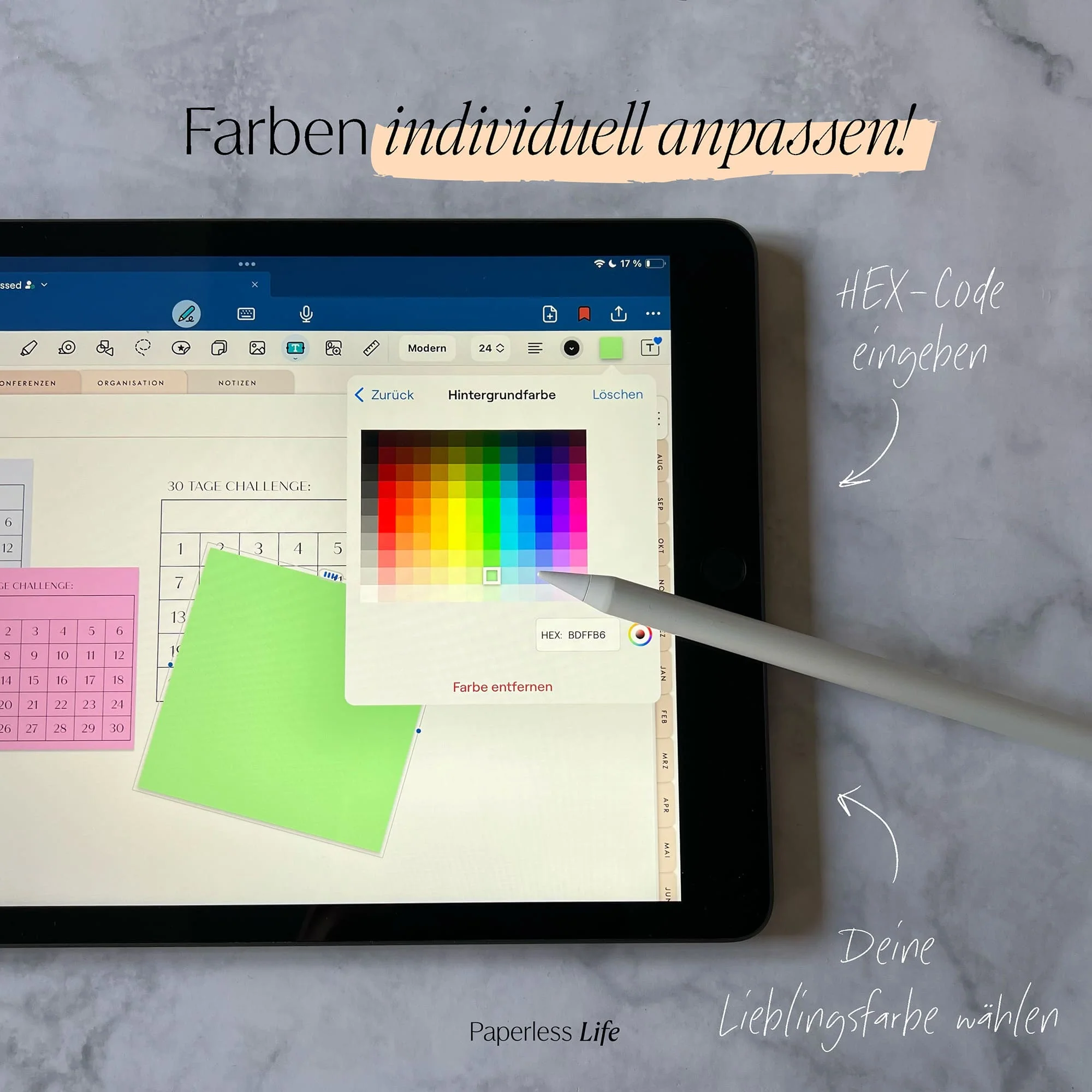 Color Changing Goodnotes Sticker | Planungssticker - Image 3